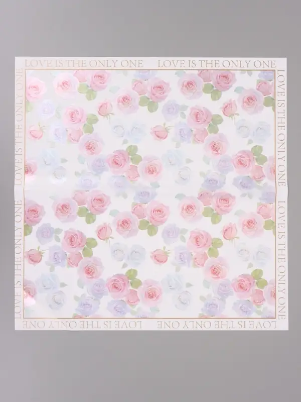 Пленка для цветов, &laquo;Розы&raquo;, белая, 57&times;57 см