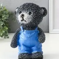 Копилка "Мишка в джинсах" серый, 19,5х13х11 см Копилка "Мишка в джинсах" серый, 19,5х13х11 см