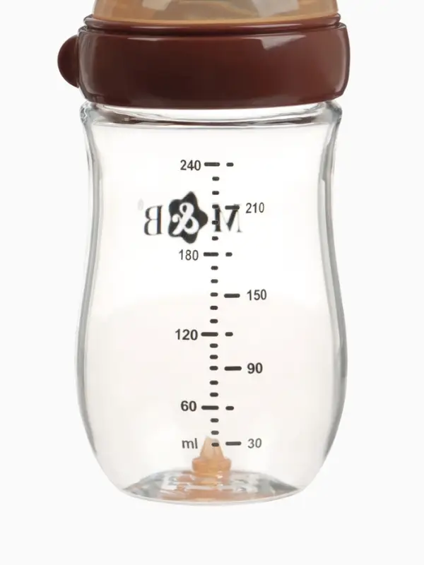 Бутылочка для кормления, антиколиковая, боросиликатное стекло, 240 мл M&B