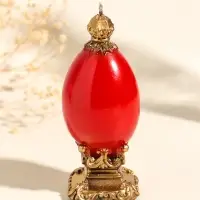 Свеча декоративная "Пасхальное яйцо на подставке" 5х11 см, 97 гр