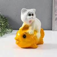 Копилка "Кот на рыбке" 21 см