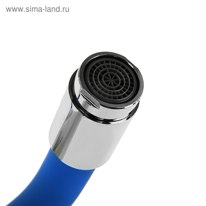 Смеситель для кухни Accoona A9890M, однорычажный, силиконовый излив, синий/хром Смеситель для кухни Accoona A9890M, однорычажный, силиконовый излив, синий/хром