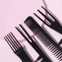 Набор расчёсок, 8 предметов, чёрный