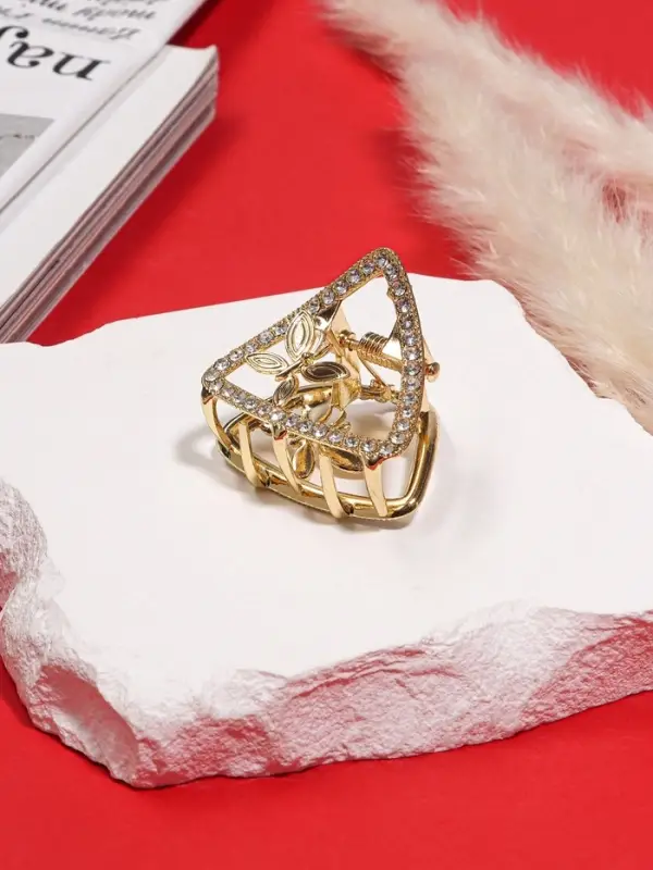 Крабик для волос &laquo;Флоранс&raquo;, уголок, 3.5 см, золотистый