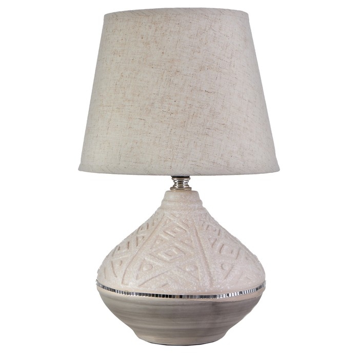 Лампа настольная 16737/1WT E14 40Вт бело-серый  h.33см RISALUX