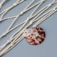 Сетка с ракушками, хлопок, 250х150 см, беж