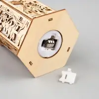 Ёлочная игрушка &laquo;Фонарь с домиком&raquo;, 13&times;9&times;9 см, от батареек, свечение тёплое белое