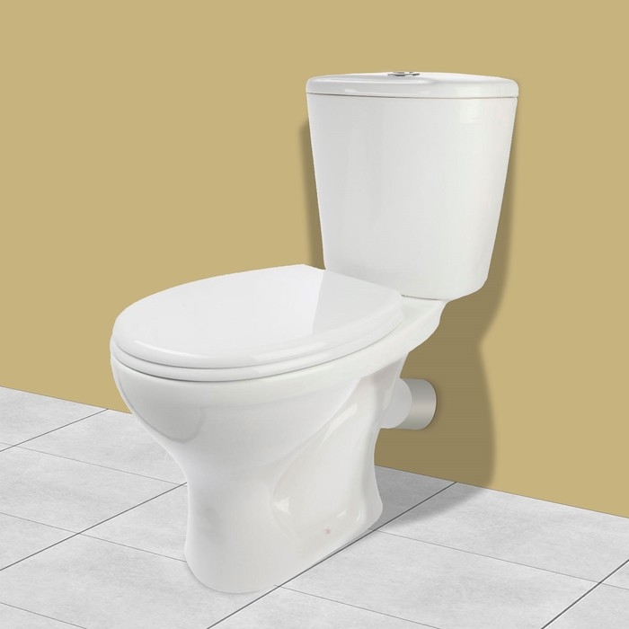 Унитаз компакт ЛЗСФ Унитаз компакт ЛЗСФ "Оптима Стандарт", нижняя подводка, сиденье, кнопка хром