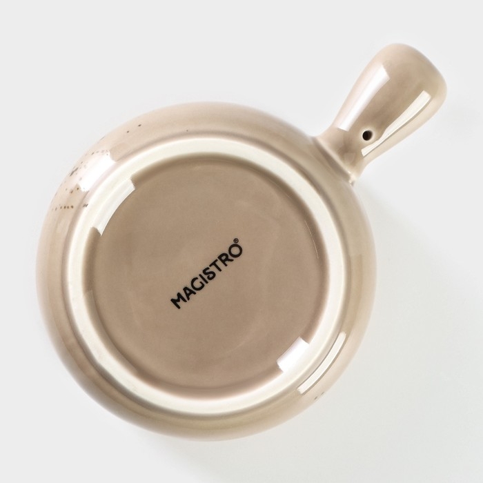 Кокотница фарфоровая Magistro «Церера», 100 мл, d=7,5 см, цвет коричневый Кокотница фарфоровая Magistro «Церера», 100 мл, d=7,5 см, цвет коричневый