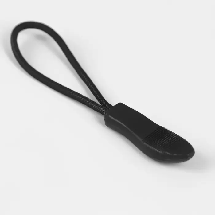 Пуллер для молнии, 2.4 см, 6×0.8 см, 10 шт., чёрный