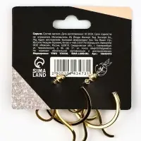 Серьги кольца с подвесом бантом Limited edition, 3 см