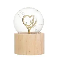 Фигурка светящаяся RISALUX &laquo;Сердце&raquo;, LED-ночник, 3&times;AG10, шар-8 см, 6.5&times;6.5&times;11.5 см