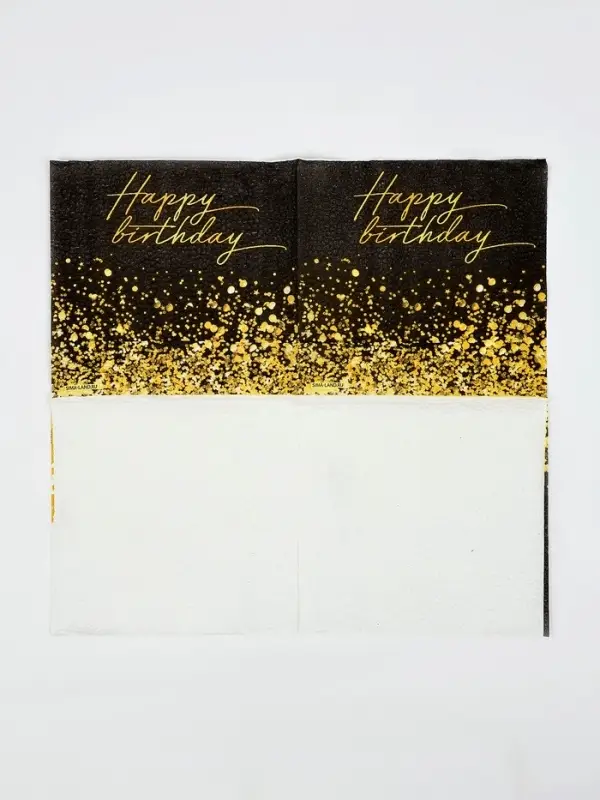 Салфетки бумажные однослойные &laquo;Happy Birthday&raquo;, 24х24 см, 50 шт