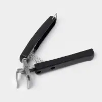 Чапельник держатель для сковородки Доляна &laquo;Повар&raquo;, 17&times;3 см, нержавеющая сталь, чёрный