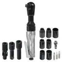 Трещотка пневматическая 1/2" 61Нм с головками 17 пр. кейс