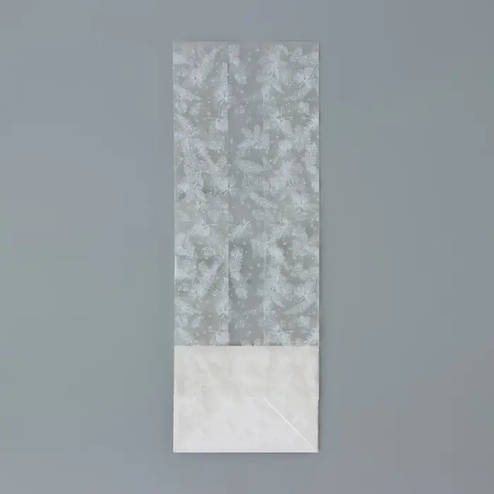 Пакет подарочный новогодний с жёстким дном 6×8×23 см Пакет подарочный новогодний с жёстким дном 6×8×23 см