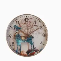 Часы настенные интерьерные &laquo;Олень&raquo;, бесшумные, плавный ход, d=30 см, от батарейки 1&times;АА