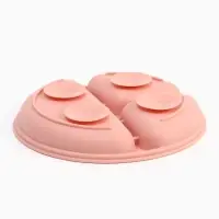 Тарелка детская секционная, 3 секции, розовый, Mum&Baby Тарелка детская секционная, 3 секции, розовый, Mum&Baby