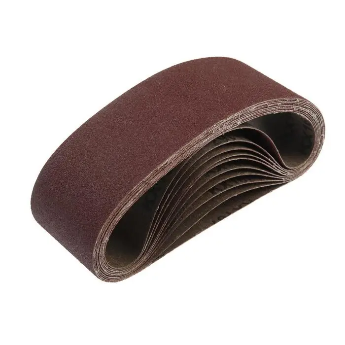 Лента абразивная бесконечная ТУНДРА, на тканевой основе, 75&times;533 мм, Р80, 10 шт.