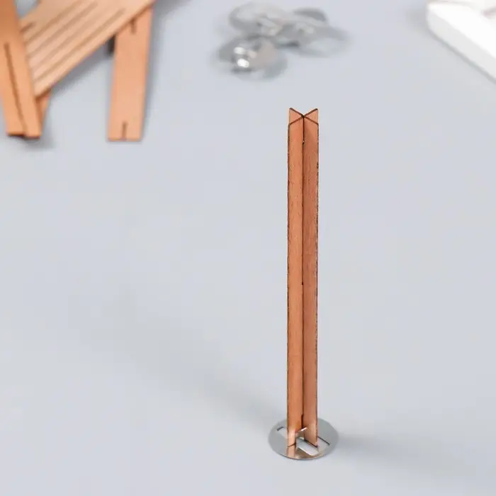 Фитиль с держателем двойной для свечи дерево 1.3&times;13 см