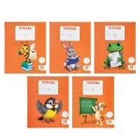 Тетрадь 18 листов в клетку Calligrata KIDS, блок №2, 5 В МИКС