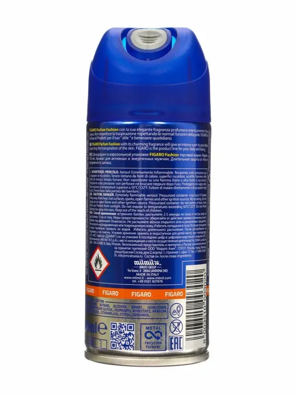 FIGARO Дезодорант для тела в аэрозольной упаковке  FASHION 150мл FIGARO Дезодорант для тела в аэрозольной упаковке  FASHION 150мл