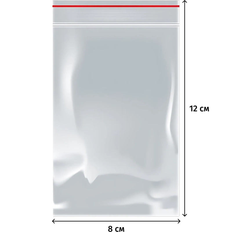 Пакет с замком (Zip Lock) 8 х 12 см, 35 мкм, 1000 шт/уп