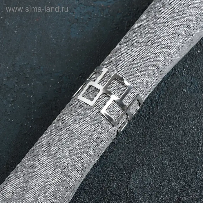 Кольцо для салфетки «Гео», 4,5×3 см, цвет серебряный