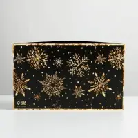 Коробка для эклеров с вкладышами новогодняя &laquo;Пусть сбудутся желания&raquo;, 25&times;15&times;7 см