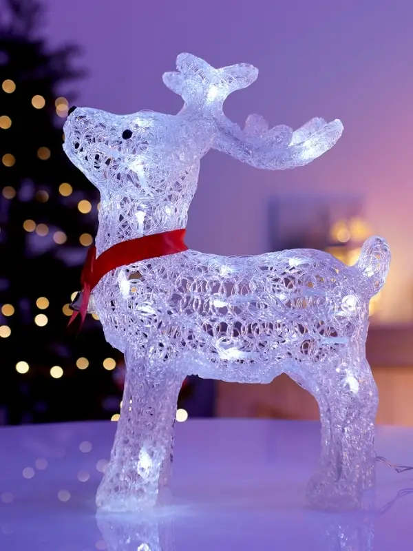 Светильник фигура светодиодная «Олень», 40 см, 50 LED, 220V, БЕЛЫЙ Светильник фигура светодиодная «Олень», 40 см, 50 LED, 220V, БЕЛЫЙ