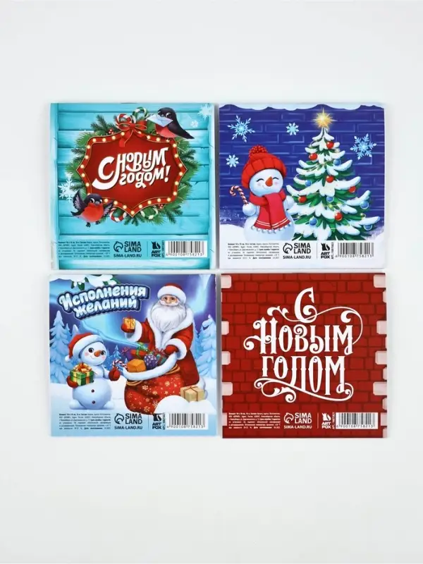 Блокнот 10х10, 16 листов МИКС  Блокнот 10х10, 16 листов МИКС "Дедушка Мороз"