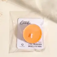 Чайная свеча ароматическая "Круглая" оранж, аромат апельсин 3,8х3,8х1,8 см