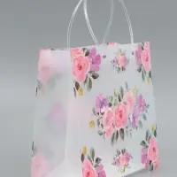 Пакет подарочный прозрачный , "Цветы" 30 х 26 х 12