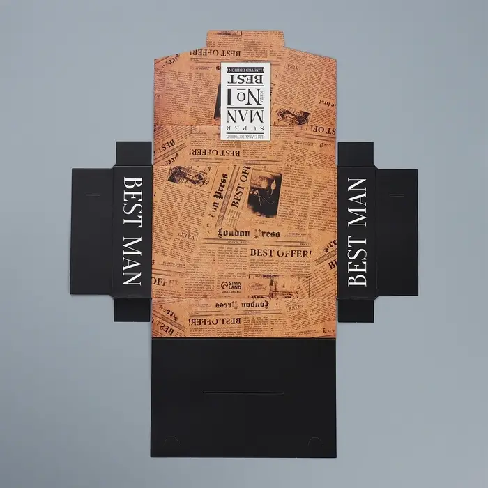 Коробка подарочная складная конверт, упаковка, «Best man», 22 х 16 х 5 см Коробка подарочная складная конверт, упаковка, «Best man», 22 х 16 х 5 см