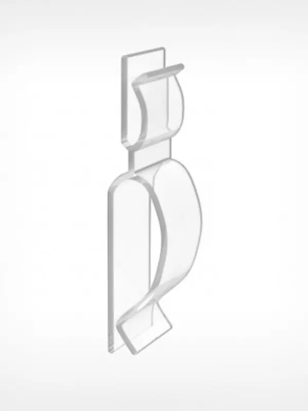 Ценникодержатель-клипса универсальная, 1,1&times;1,1&times;4 см, прозрачная