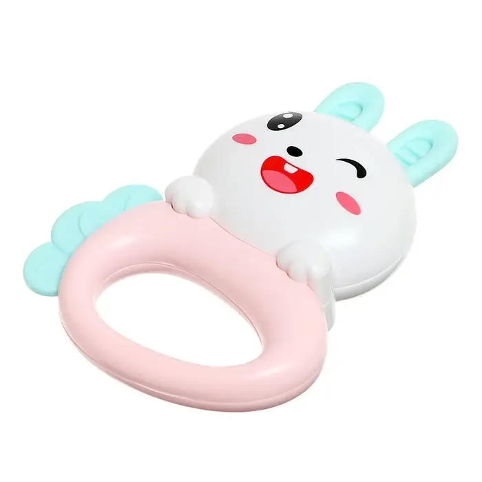 Игровой набор «Весёлые погремушки», звук, свет, цвет голубой