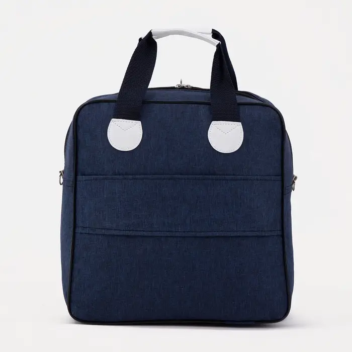 Сумка дорожная 2 в 1 на 4 колёсах 20", отдел на молнии, 4 наружных кармана, синяя