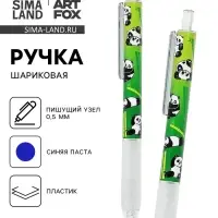 Ручка шариковая с резиновым держателем &laquo;Панда&raquo;, синяя паста 0.5 мм