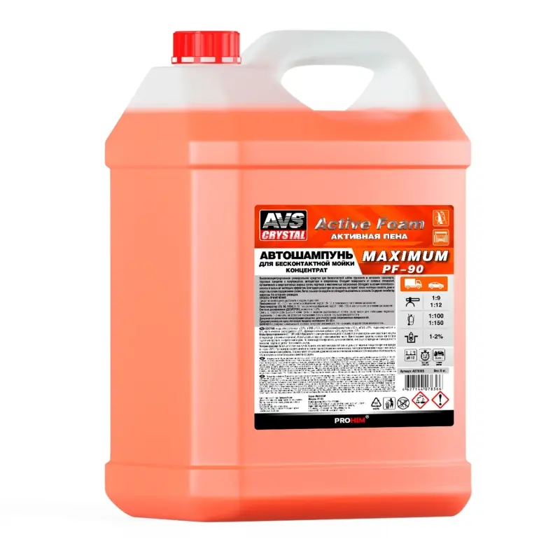 Автошампунь для б/к мойки AVS "Active Foam" 1: 9-12 PF-90 MAXIMUM 6 кг