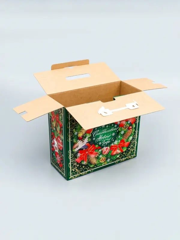 Коробка подарочная новогодняя Биг бокс 34×14×35.5 см Коробка подарочная новогодняя Биг бокс 34×14×35.5 см