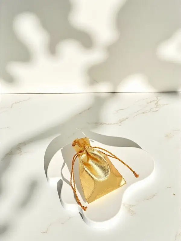 Набор мешочков подарочных 100 шт. &laquo;Лакшери&raquo; 6.5&times;5 см (+ - 1 см), цвет золотой (1145887)