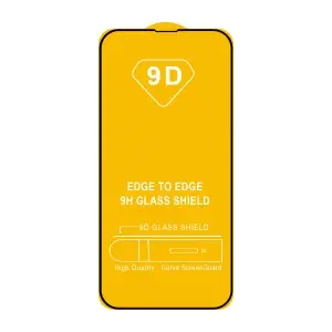 Защитное стекло для iPhone 13 Pro Max/14 Plus Full Glue с рамкой 2.5D черное (25 шт./уп.)