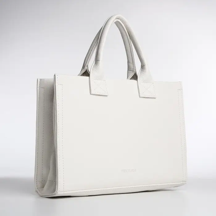 Сумка женская тоут TEXTURA на молнии, 33&times;9&times;23 см, белая