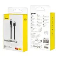 Кабель Type-C на Type-C 1M 3A Cafule series Baseus черный CATKLF-GG1