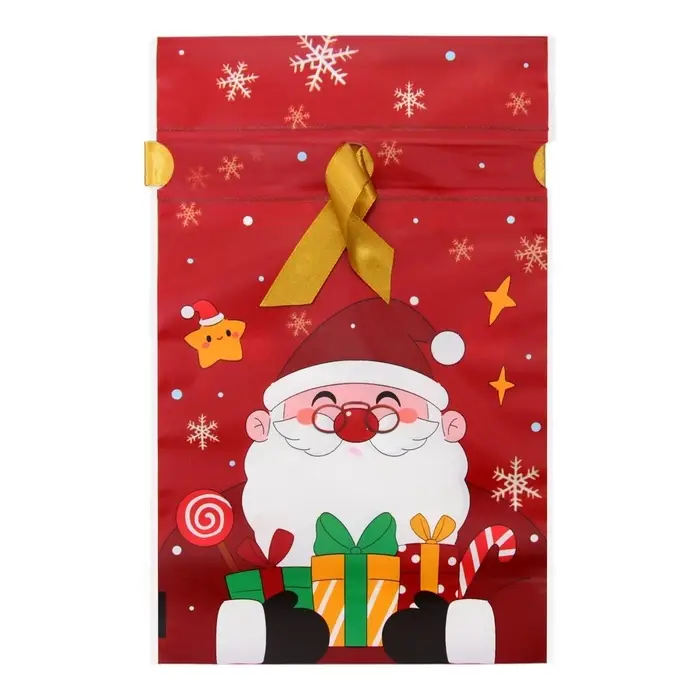 Пакет полиэтиленовый подарочный, с завязками  Пакет полиэтиленовый подарочный, с завязками "Подарки" МИКС, 15х23 см