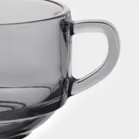 Бульонница Paşabah&ccedil;e &laquo;Грей&raquo;, 480 мл, с ручками, стекло, серая