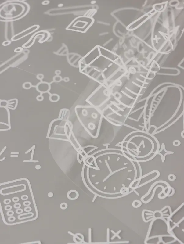 Пленка для цветов &laquo;Школьная пора&raquo; прозрачная, белая, 0.7&times;8.2 м, 40 мкм