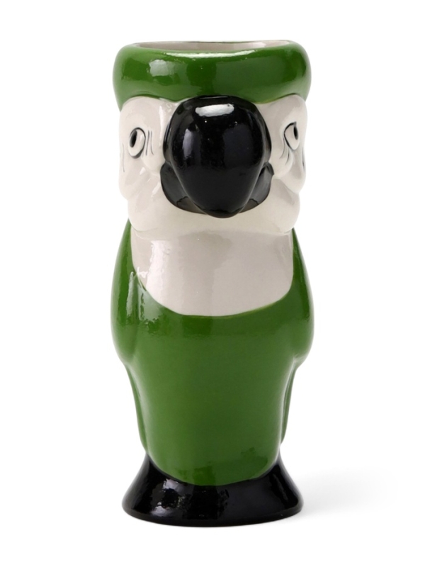 Стакан для коктейлей "Тики", зеленый попугай, керамика