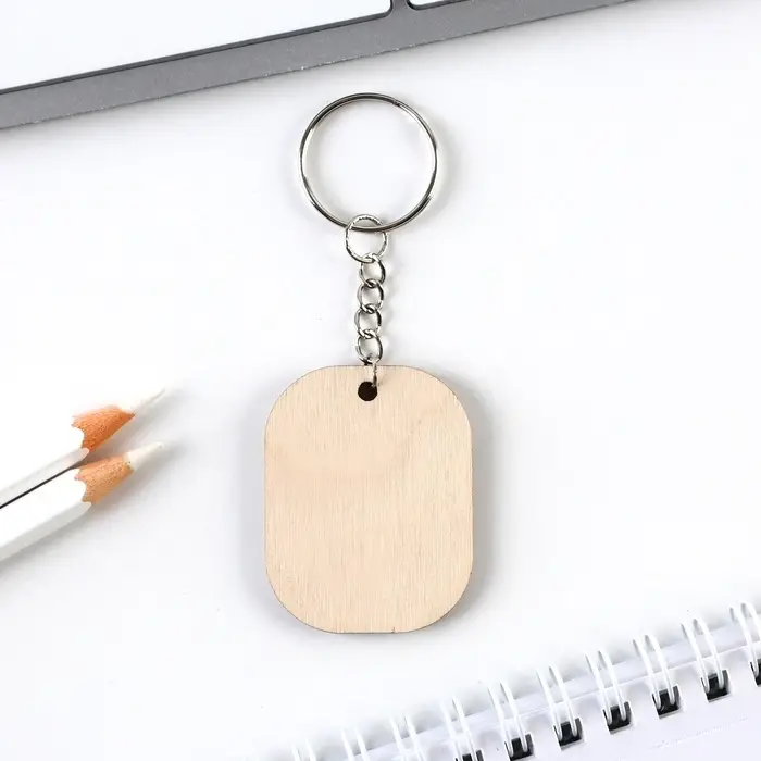 Брелок для ключей деревянный, жетон «Любимый муж», 3,5 х 4,5 см