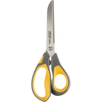 Ножницы Deli E77762 Yellow 210мм,прорезин.ручки желт-сер,лезвия сталь,блист